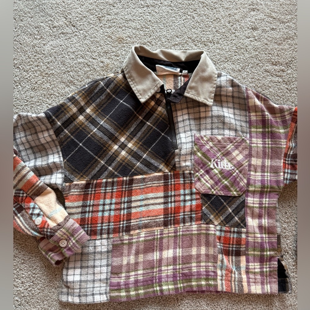 Kith Multicolor Plaid Shirt Flannel Boys Girls Unisex Small 6/7